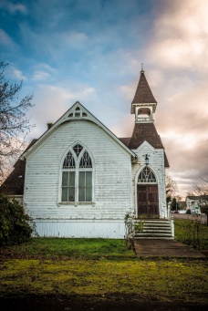 Abandoned church in Shedd, Oregon